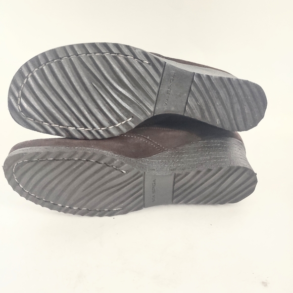 Via SPIGA Slip On Brown Low Ankle Bootie Wedge Heel size Womens 9.5 Suede EUC - Picture 5 of 7